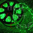  Светодиодный шнур дюралайт 13мм, чейзинг, цвет зеленый
