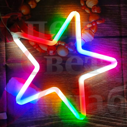 Звезда на уличную елку 30 см мульти