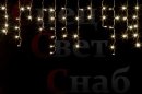 Светодиодная гирлянда "бахрома ТЕПЛАЯ белая" 3x0,6м Без контроллера     