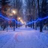 Гирлянда-нить уличная световая синяя